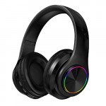 Wholesale LED Bluetooth Wireless Foldable Headphone Headset with Built in Mic for Adults Children Work Home School for Universal Cell Phones, Laptop, Tablet, and More (Black)